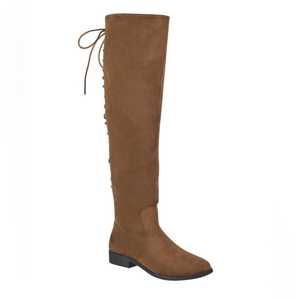 NWOT French Connection jasper over the knee lace up suede boot size 7.5